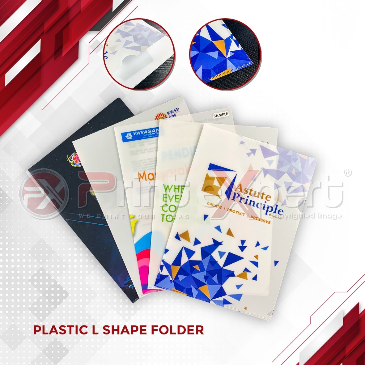 Plastic L-Shape Folders